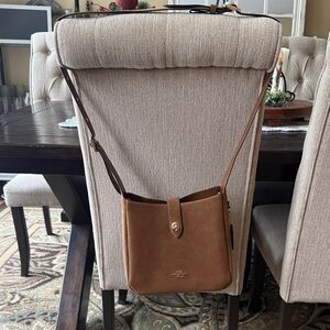 Coach Brown suede Crossbody Bag